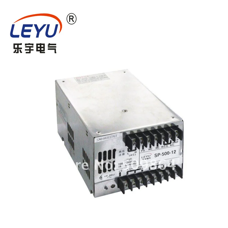 Лидер продаж leyu переменная мощность SP-500 серии 12 В 15 в 24 в 48 в импульсный источник питания