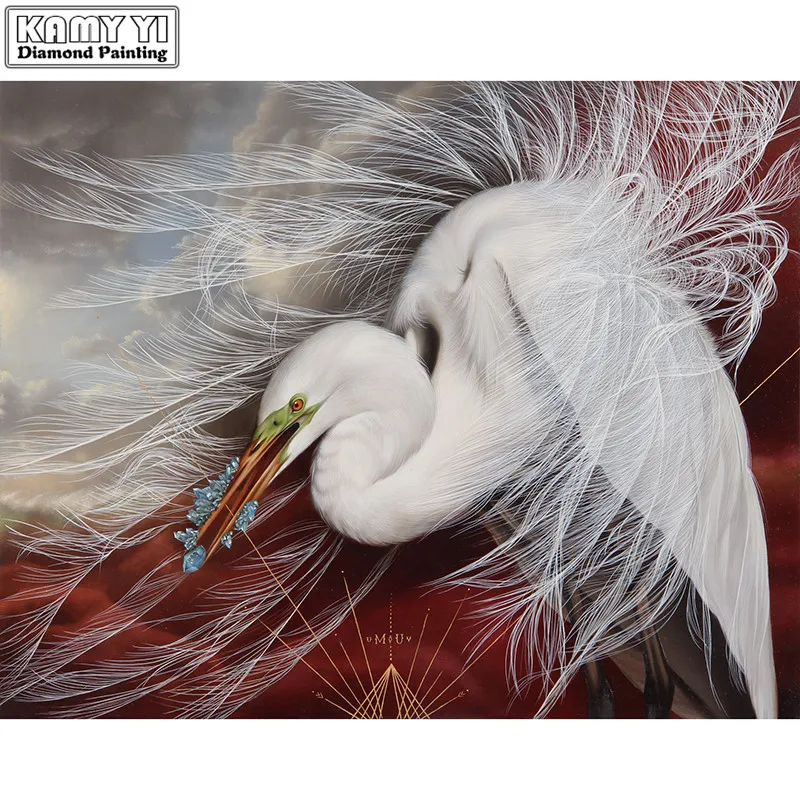 Full Square drill 5D DIY Diamond painting Red-crowned crane Embroidery Mosaic Cross Stitch Rhinestone decor HYY | Дом и сад