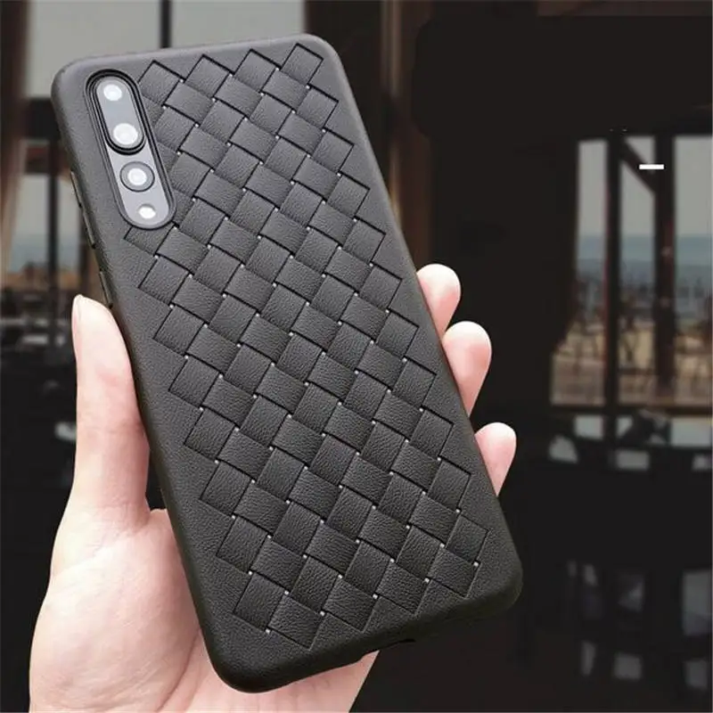 

Luxury Grid Woven Ultra Thin Soft Silicone Case For Samsung Galaxy A7 2018 A750 Back cover For Samsung A9 2018 J4 J6 Plus Fundas