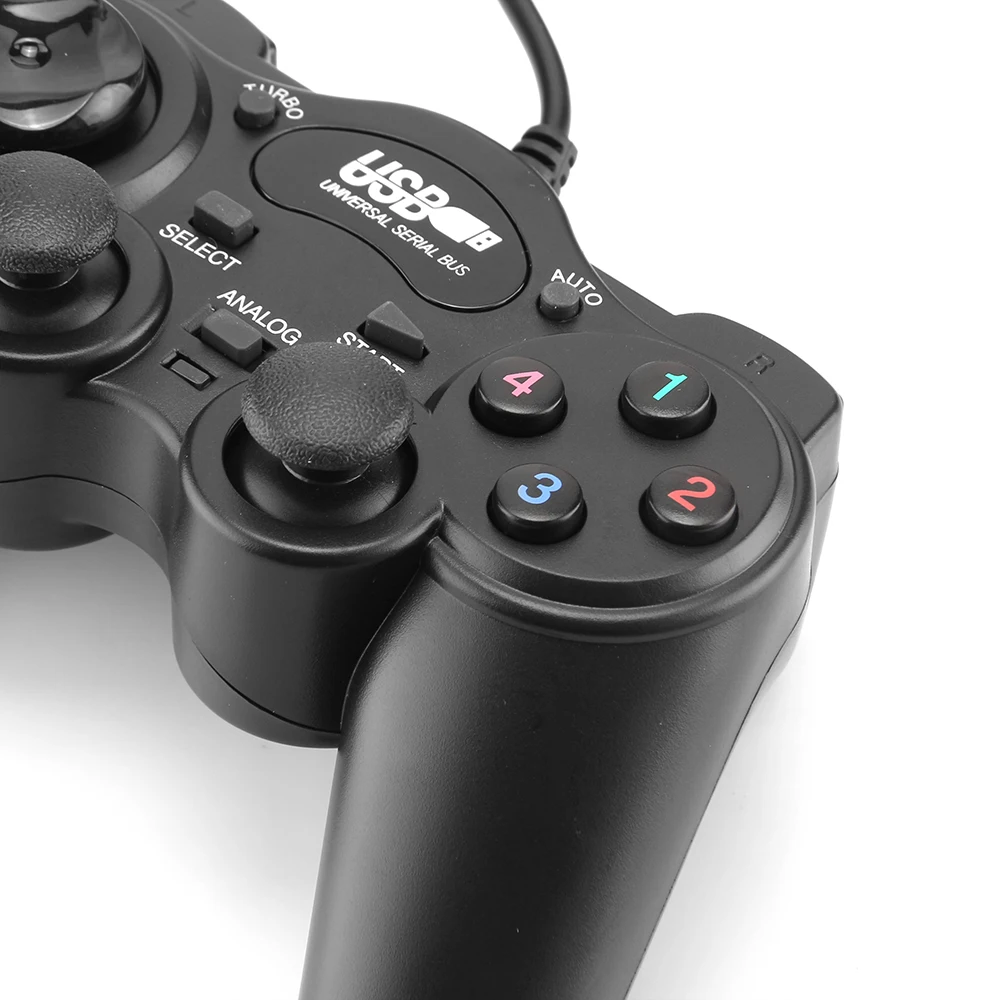 Проводной геймпад джойстик USB2.0 Shock Joypad геймпад игровой контроллер для ПК ноутбук компьютер Win7/8/10/XP/Vista