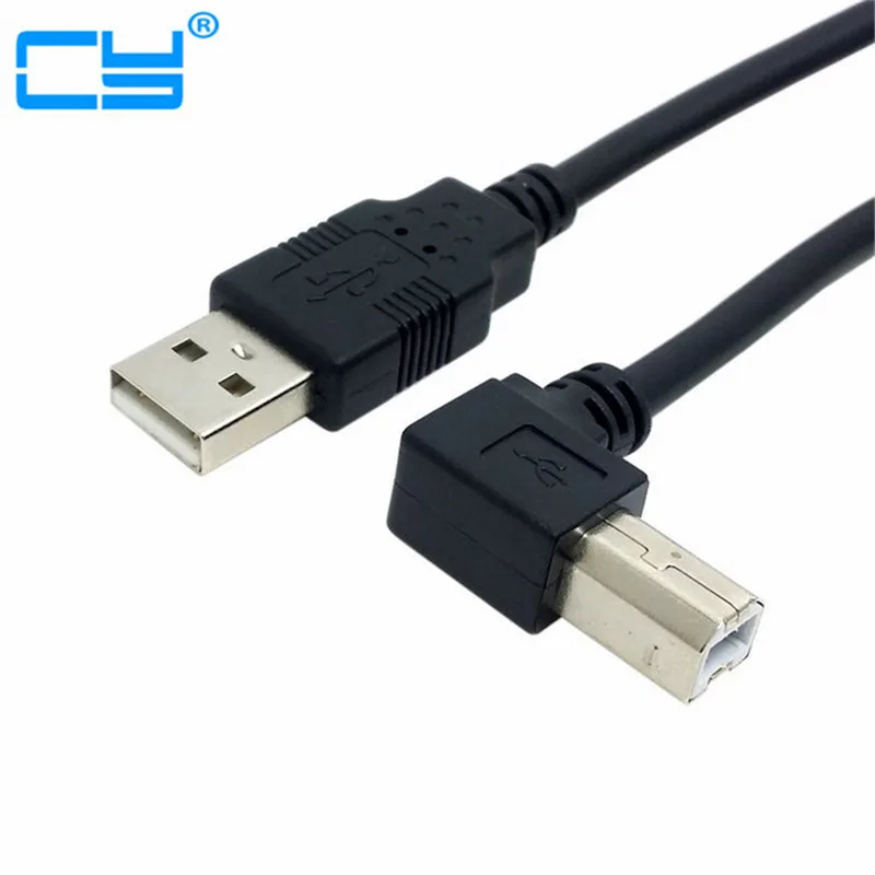 

High Quality USB 2.0 A Male to B Male Right Angled 90 Degree Printer Scanner Hard Disk Cable 3m/2