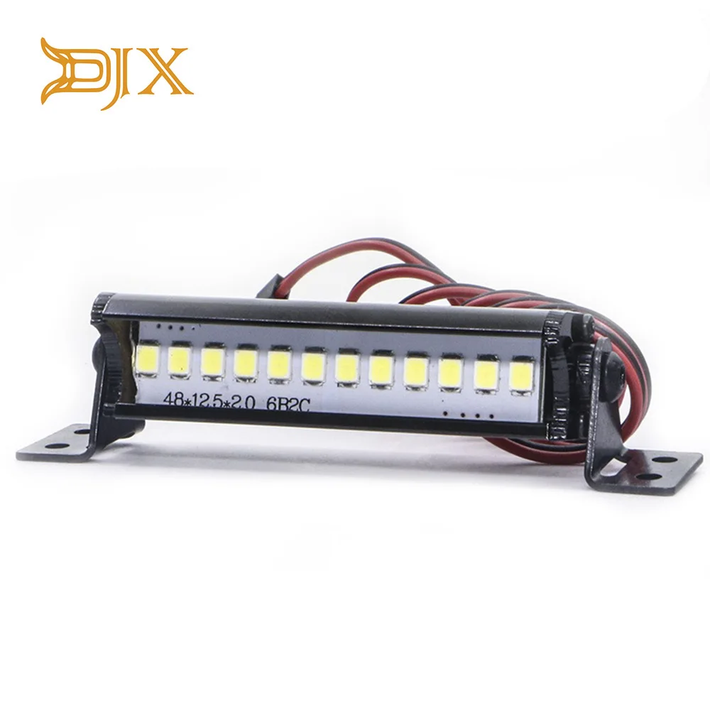12 LED Light Bar Super Bright Lamp For 1/10 RC Crawler Car TRX4 SCX10 KM2 Parts 