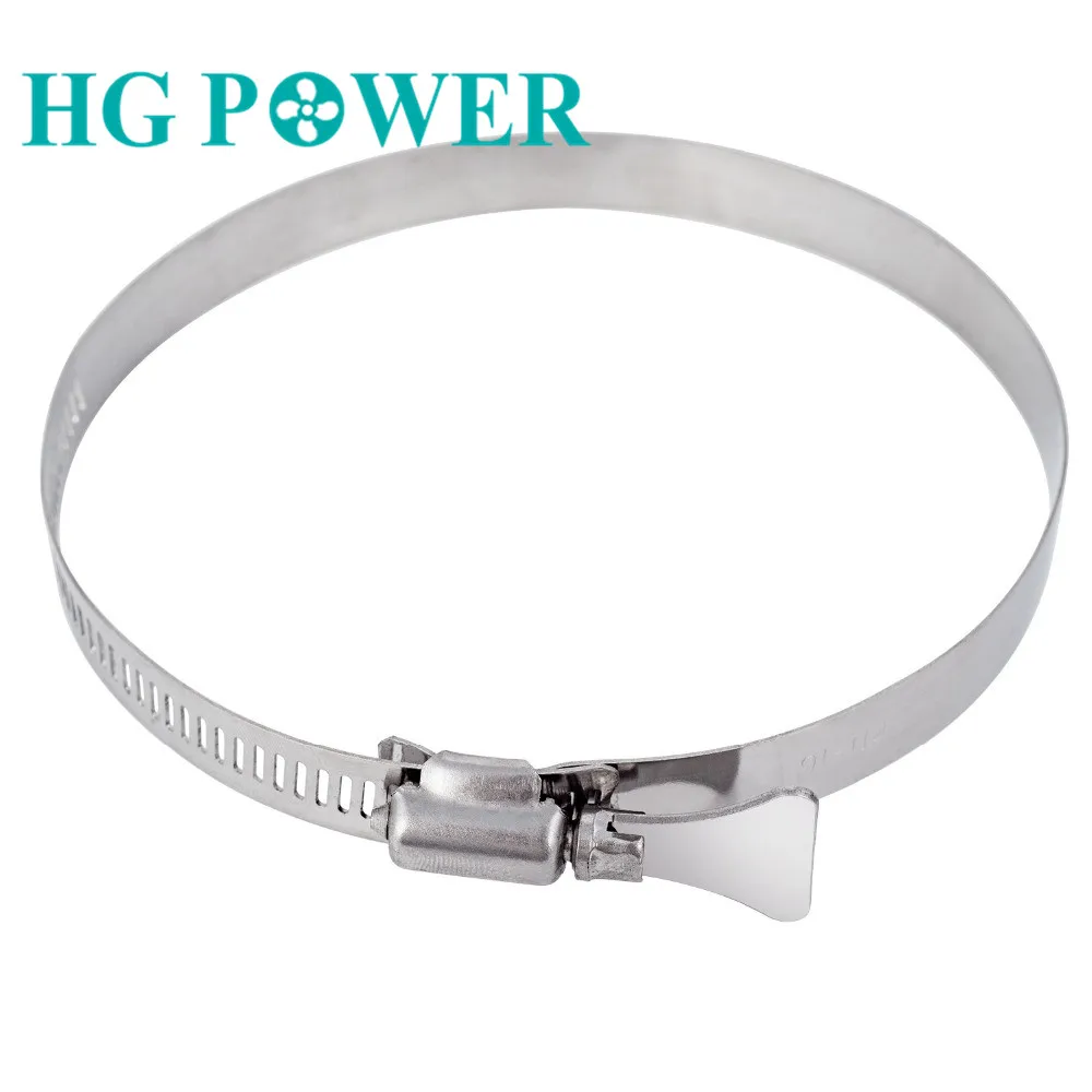 2pcs 4/5/6 inch Stainless Steel 201 Drive Hose Clamp Adjustable Fuel Hose Pipe Worm Gear Clip Clamp Tube Durable Anti-oxidation