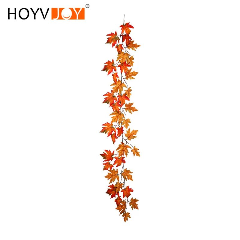 

HOYVJOY Autumn maple leaf decoration rattan Artificial plant Home office shopping mall decoration 180cm free shipping