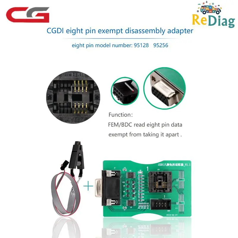 Прочитайте 8Pin плата EEPROM работает CGDI Prog для BMW и XPROG 5 55/5 74/5 84/UPA USB программист чтение