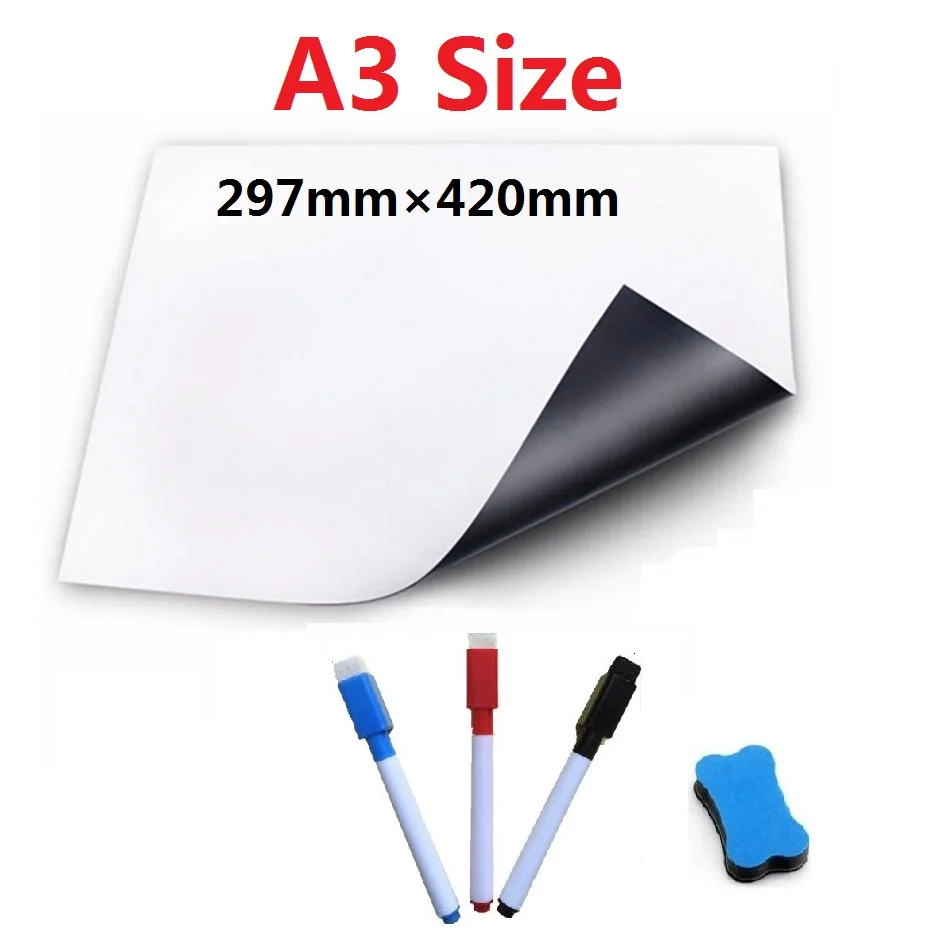 Flexible magnetic whiteboard tableau magnet size a4 210 x 297 mm 