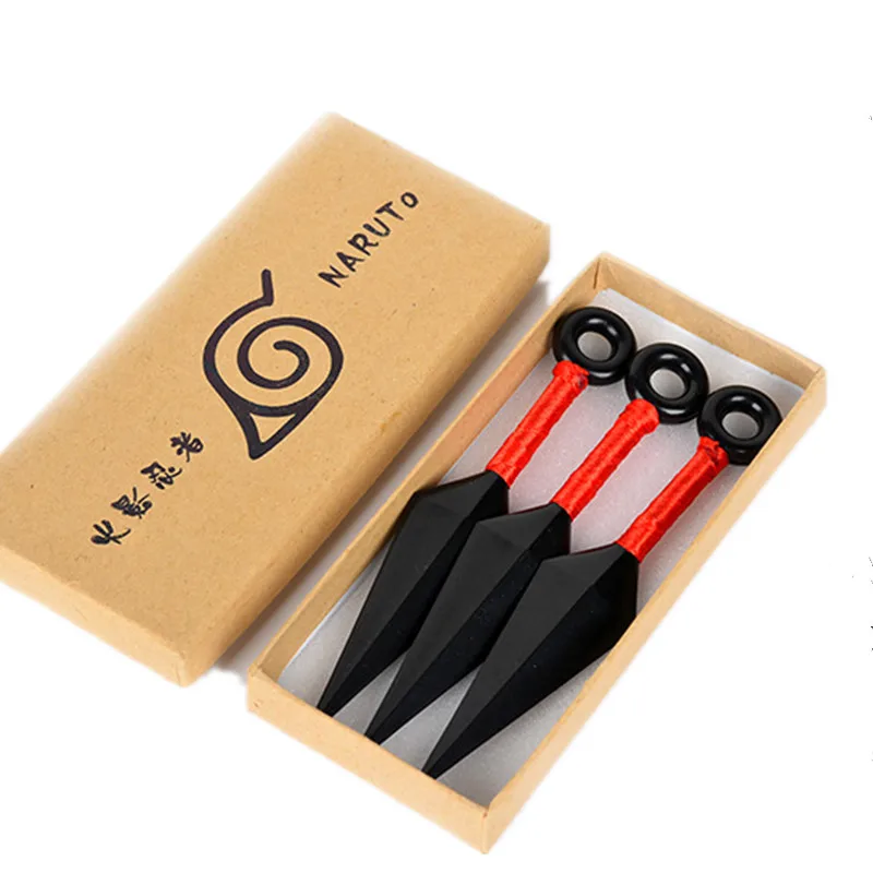 

2018 New 3Pcs/Set Toy Swords Naruto Plastic Kunai Japanese Animation Ninja Cosplay Weapon Props Boy Birthday Gift Children Toy