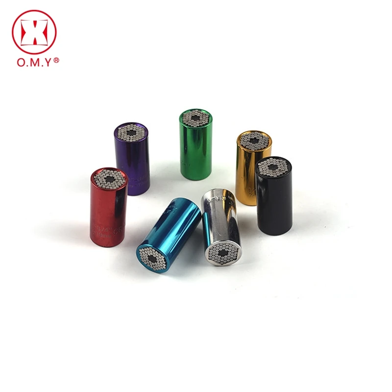 

OMY 2 Pcs/Set Magic Spanner Grip Multi Function Universal Ratchet Socket 7-19mm Power Drill Adapter Car Hand Tools Repair Kit