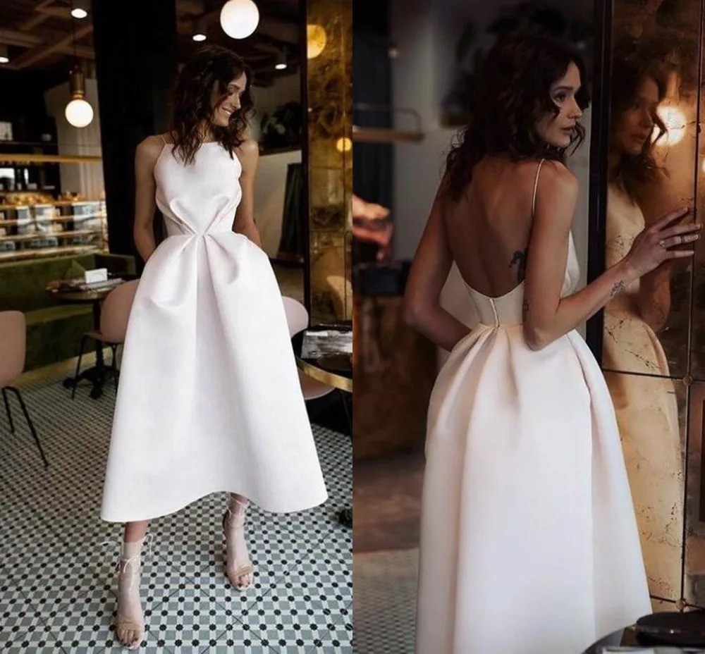 2020 Hi Lo Prom Dress Short Open Back Sleeveless Sexy Formal Party