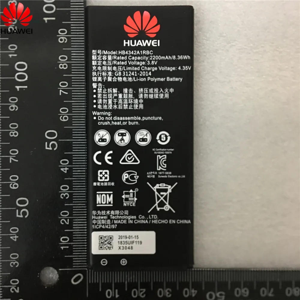 

Hua Wei Replacement Phone Battery HB4342A1RBC For Huawei y5II Y5 II 2 Ascend 5+ Y6 honor 4A SCL-TL00 honor 5A LYO-L21 2200mAh