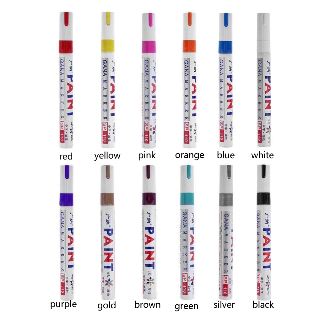 6 Colors Waterproof Pen Car Tyre Tire Paint Marker Pen For peugeot bmw toyota skoda honda mazda mini bmw audi ford vw Mercedes