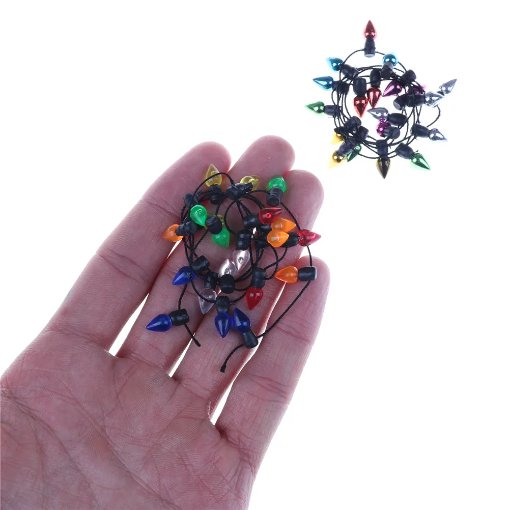 2 Styles 1/12 Scale 0.5m String Of Fake Lights Dollhouse Miniature Mini