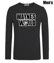 Simple Style Fashion Music WAYNE’S WORLD Print Men’s Boy’s T Shirts Casual Long Sleeve Newest High-quality Men T-shirt
