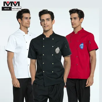 

Chef Pocket Double Breasted Restaurant Kitchen Work Wear Uniforms Jacket T-shirts Aprons 3xl Horeca Reposteria Cosas De Cocina