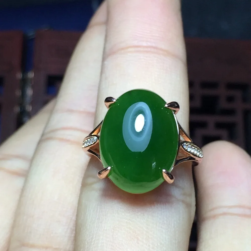 KJJEAXCMY Fine jewelry 925 Серебряное инкрустированное Choi кольцо без натурального нефрита кольца для мужчин и женщин