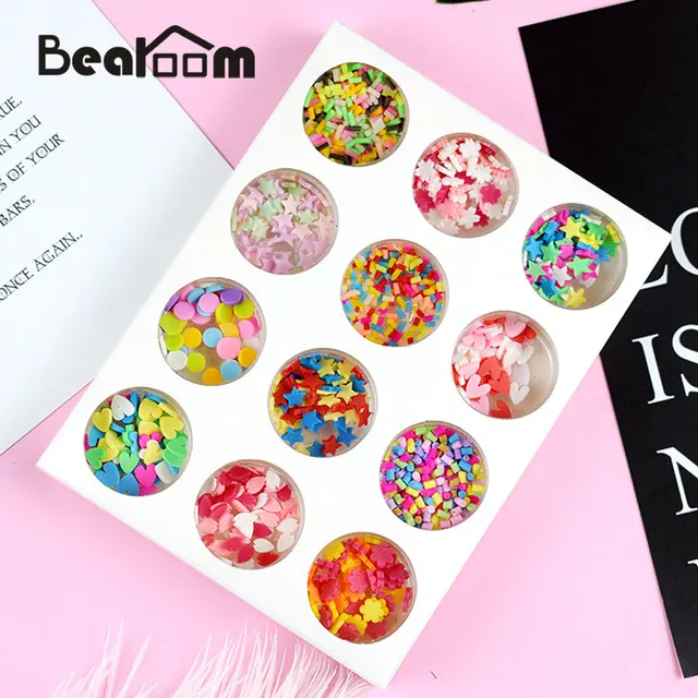 Bearoom 12 Type Set Slime Fruit Slice Diy Toys Polymer Clay Bearoom 12 Type Set Slime Fruit Slice Diy Toys Polymer Clay Decorations Funny Toy For