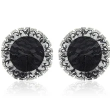 1 пара без бретелек Самоклеющиеся соски Стикини женские сексуальные Стикини Кружева Круглый многоразовый силиконовый невидимый бюстгальтер Pad Hot