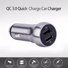 USB Car Charger in mobile phone charger 2 Port Quick Charge 3.0 4.8A Dual Fast Car Quick Charger for iPhone samsung smartphone
