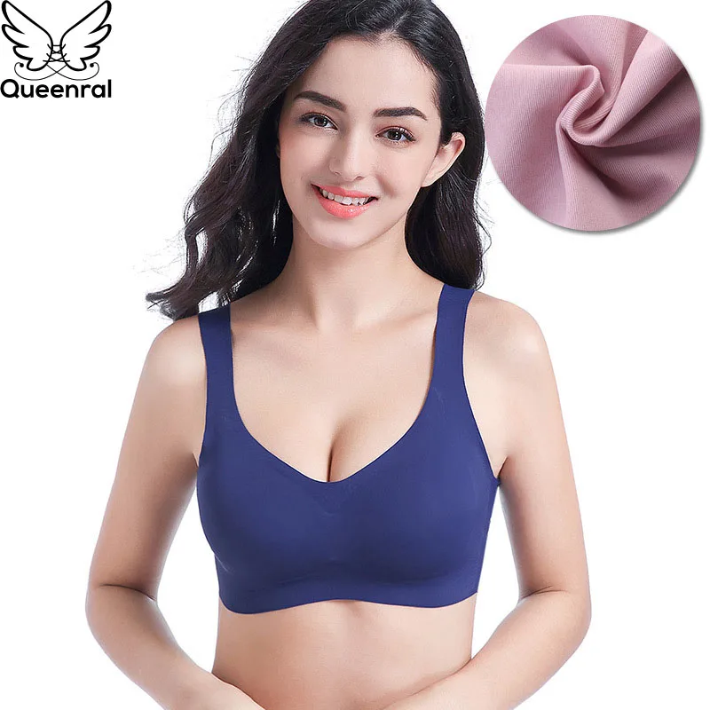 I613 Womens Seamless Sports Bra Air Permeable Wireless Push Up Bra Solid Color Comfoetable Sleep Bra Underwear