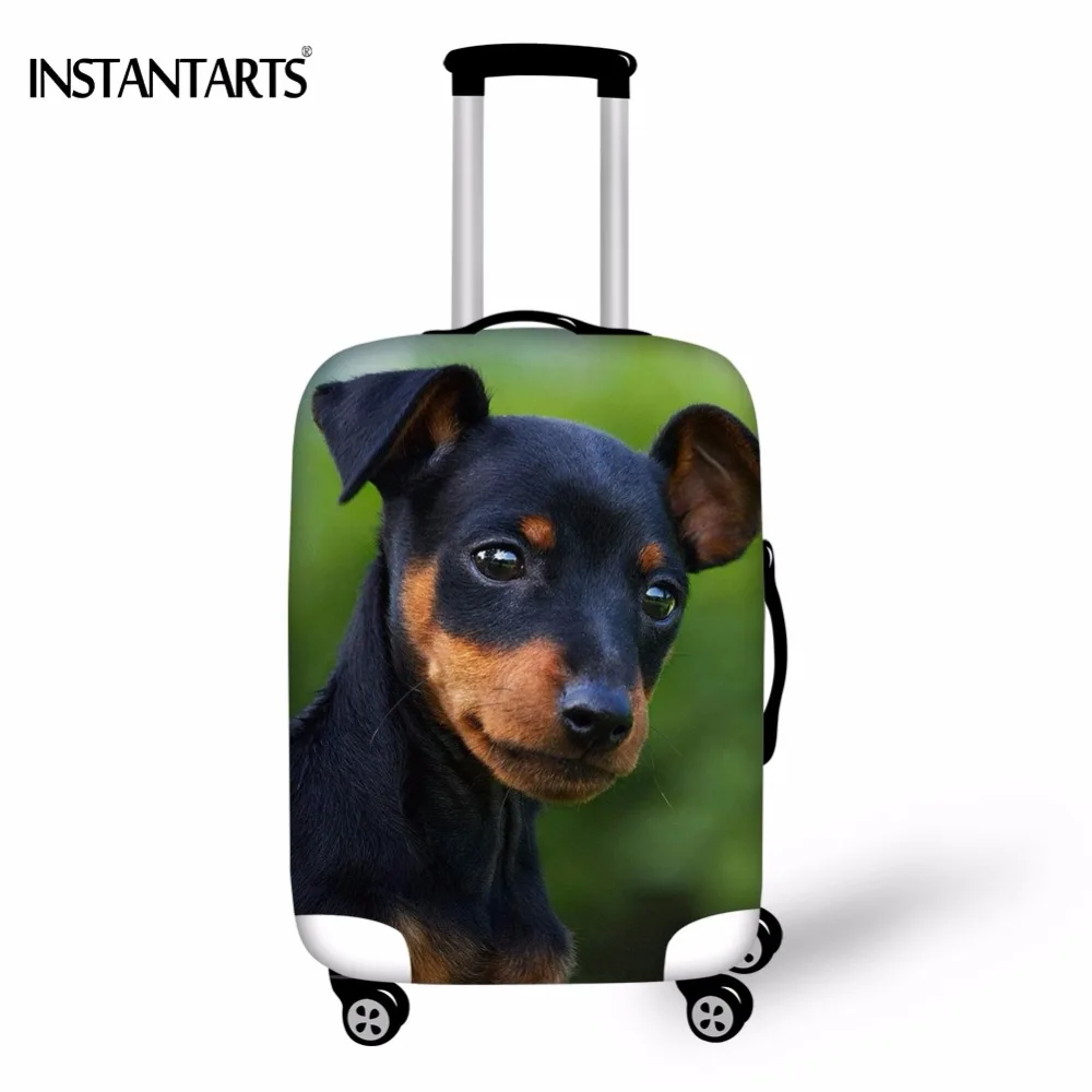 Instantarts Kawaii собака цвергпинчер принт Чемодан Чехлы для мангала для 18-30 дюймов чемодан Туристические товары случае пыли Дождь Покрывает