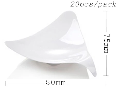 Акция-вечерние свадебные принадлежности доступная пластмассовая столовая посуда, 70*44 мм/60 мл Прозрачный лепесток десерт торт чаша, 20/упаковка - Цвет: White