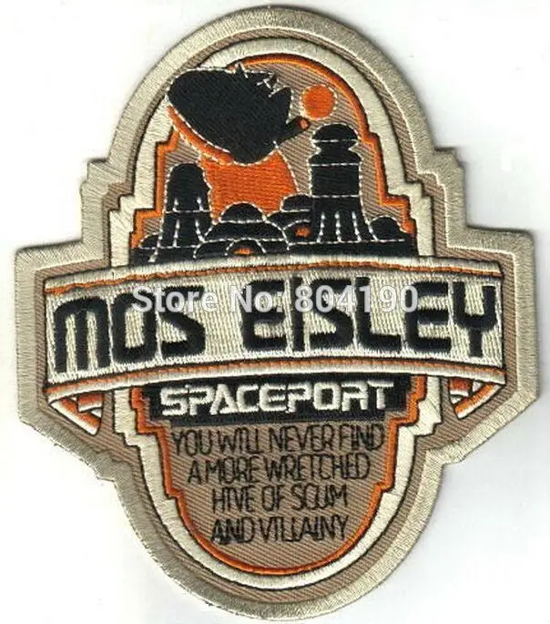 

4.5" Star Wars Celebration 6 Mos Eisley Spaceport Embroidered Patch Uniform Movie Iron On Patch Custome TRANSFER MOTIF APPLIQUE