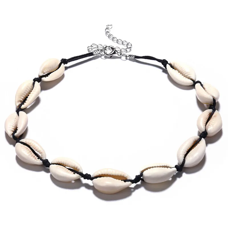 

Boho Sea Shell Choker Necklace Natural Shell Jewellery Chocker Simple Neckless For Girls Kolye Jewellery