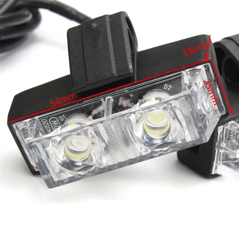 8in1 16W LED Blue White Remote Control Flashing LED Deck Dash Grill Strobe Light