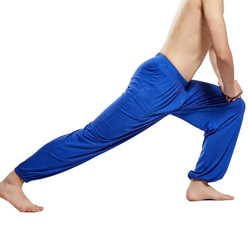 Мужские Кунг штаны для фитнеса или йоги, повседневные штаны для бега, штаны для кондиционера - Цвет: BL