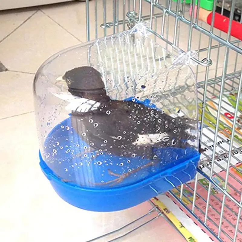 Попугай ванна для птицы Попугай принадлежности для купания ванна для птицы Клетка товары для домашних животных Птица Ванна Душ стоящая корзина мыть пространство