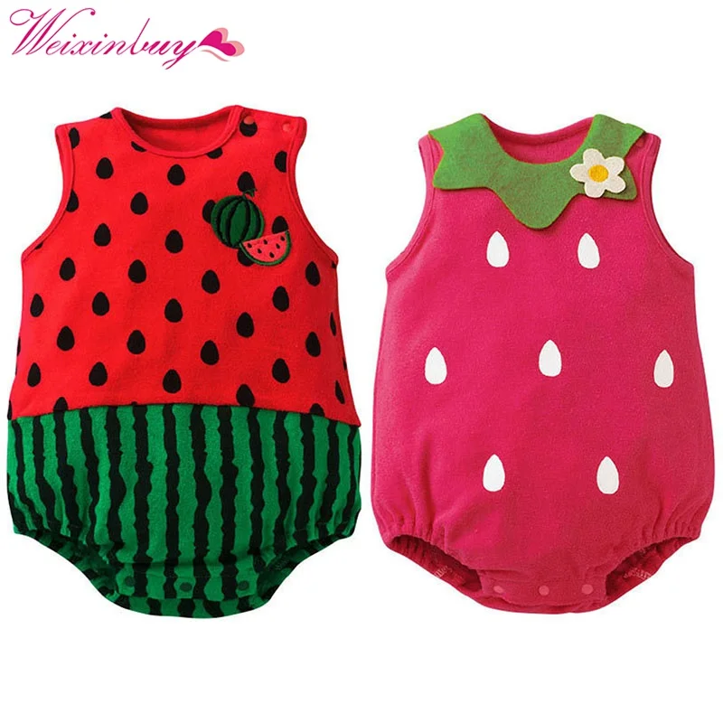 

Baby Rompers Newborn Sleeveless Cute Cartoon kids Clothes boys Girl Jumpsuits Roupas De Bebe Infantil Baby Clothing