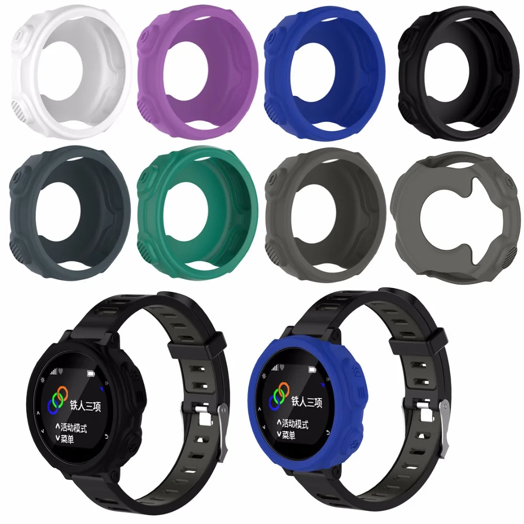 Silicone Protective Case Cover Band Cover Case Protector For Garmin Forerunner 235 735XT GPS Watch