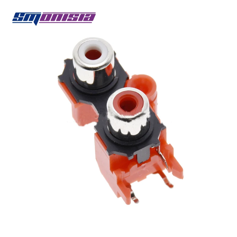

20pcs AV2-8.4-13 Red 2 Hole RCA Jack Socket Advio Lotus AV Plug Connector