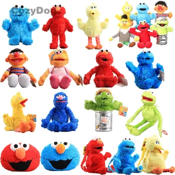 

Sesame Street Figure Plush Dolls Stuffed Animal Elmo Cookie Monster Big Bird Backpack Dolls for Children Gift