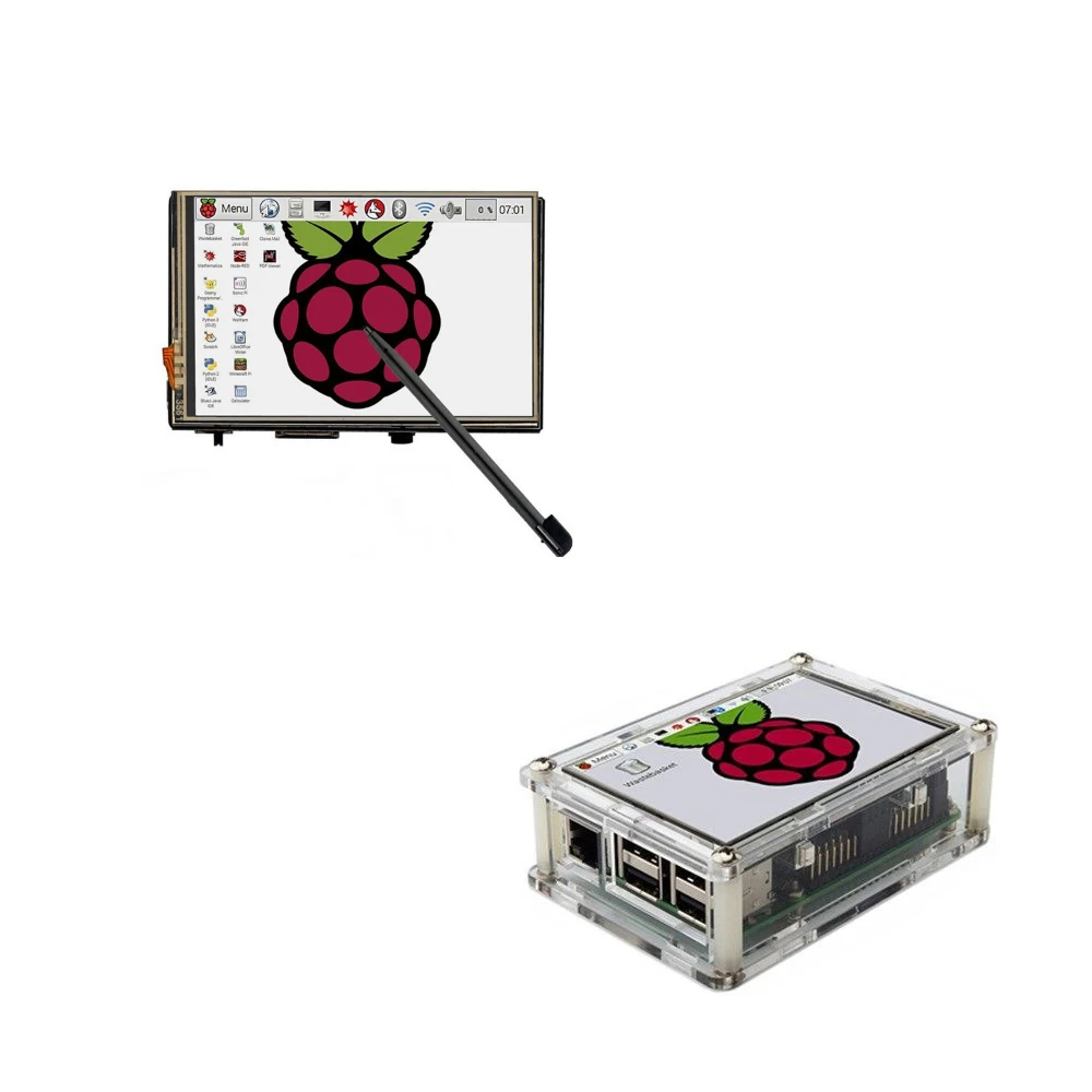 4 в 1 комплект Raspberry Pi 3 Модель B доска с 5 ''TFT ЖК дисплей сенсорный экран +