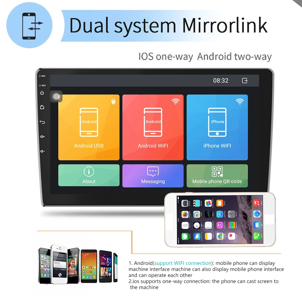  Podofo Android 8.1 Auto Multimedia-Player 101 