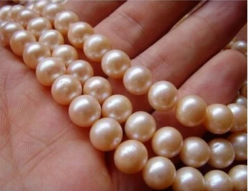 

Free shipping >>@ 1760 BEAUTIFUL 53" 9-10 MM NATURAL PERFECT NATURAL SEA PINK PEARL NECKLACE