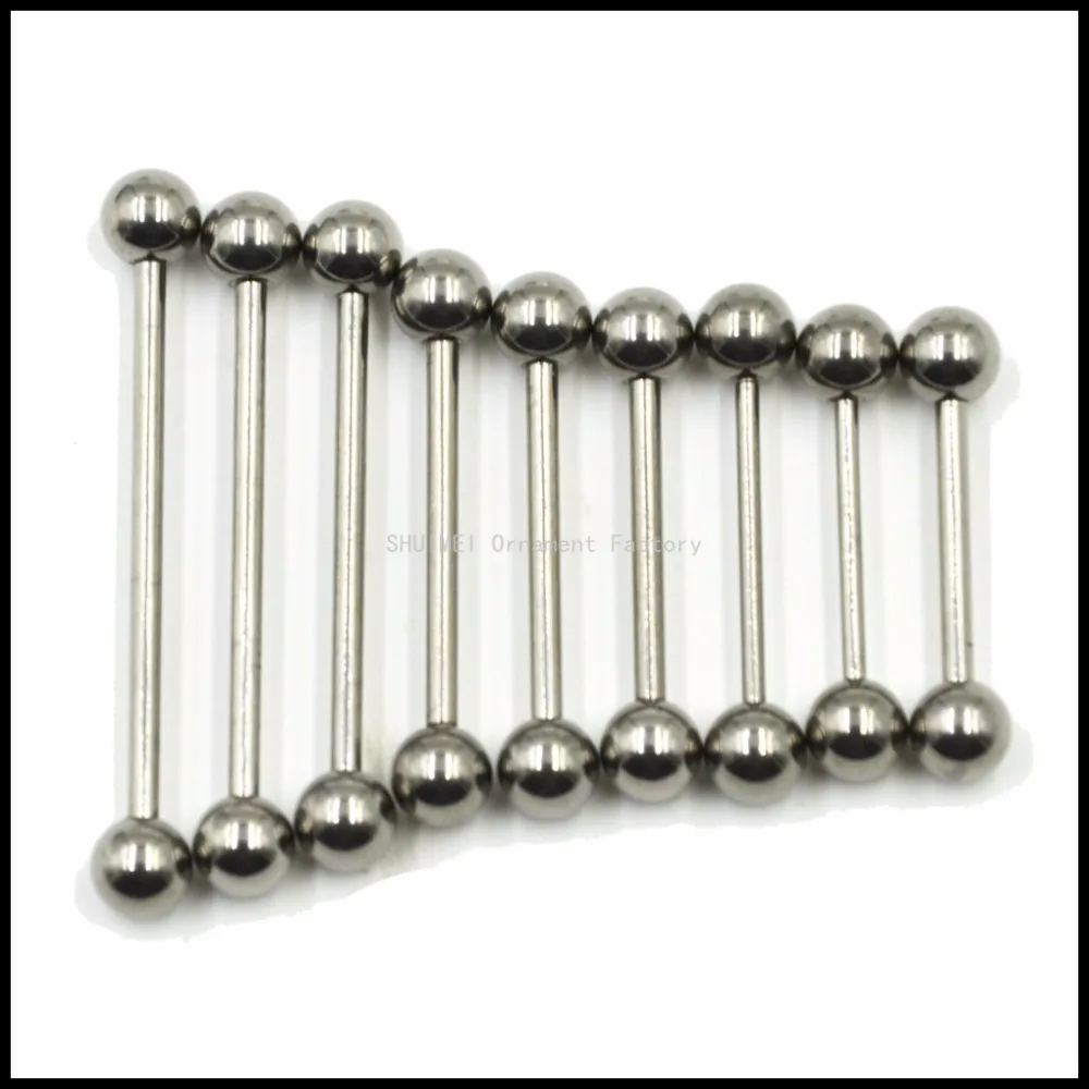 Lot of 1pcs Titanium Industrial Barbell Ring Nipple Barbell Piercing