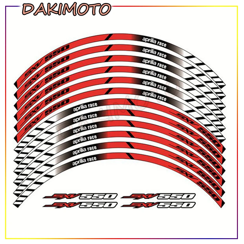 

Motorcycle sticker for APRILIA SXV 550 SXV550 High Quality Motorcycle Edge Outer rim strips Stickers wheel decals
