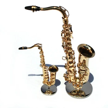 

MoonEmbassy Tenor SaxophoneModel Miniature Display Sax Model Realistic Music Lover Birthday Gift Musical Instrument