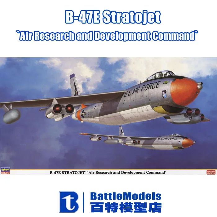

Hasegawa MODEL 1/72 SCALE military models #02120 B-47E Stratojet `Air Research and Development Command` plastic model kit