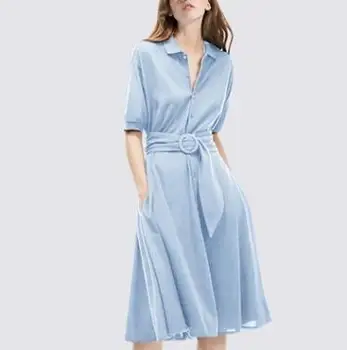 

Summer dress in Europe and the United States 2018 new female fashion trend long waist temperament dress free shipping