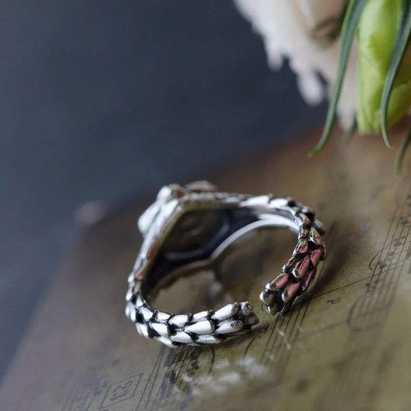 Натуральный лунный камень синего цвета каменное серебряное кольцо старинные кольцо из стерлингового серебра 925 Прямая с фабрики