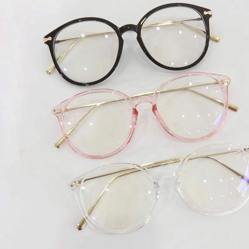 Унисекс 3 вида цветов очки модные женские винтажные круглые очки женские Новое поступление сплав оправа очки простые очки