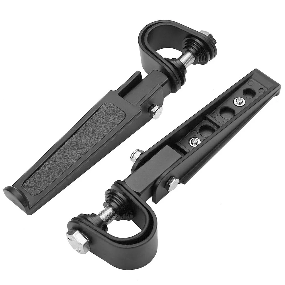 

1Pair Easy Install Clamp On Aluminum Foot Pegs Motorcycle Modified Durable Parts Folding Engine Bumper For Yamaha For Honda
