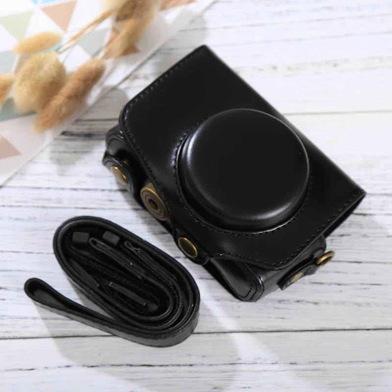 Beste Full Body PU Leer Digitale Camera Case Voor Canon PowerShot SX730 HS SX720 HS Digitale Camera Cover Cases met Riem