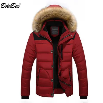 

BOLUBAO Winter New Men Parkas Coats Fashion Brand Men's Thick Warm Parka Coat Male Casual Fur Collar Hooded Parkas