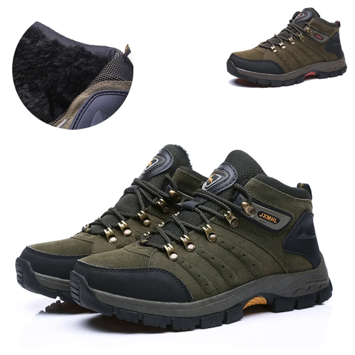 Mens Hiking Trainers Leather Lace Up Walking Trail Waterproof Shoes Size