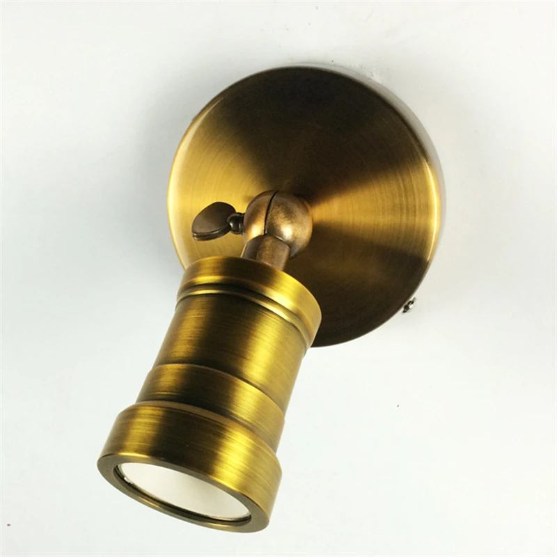American Bronze Vintage Wall Lamp Retro Wrought Iron Wall Sconce Bedroom Bedside Wall Light Modern Edison Bulb Antique Lampada