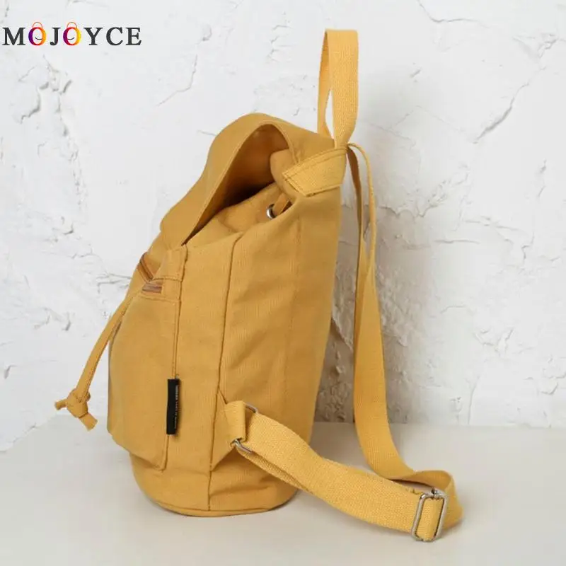 Mochila de lona para mujer, mochila informal, mochila de Color puro, mochila para adolescentes, mochila escolar, mochila femenina
